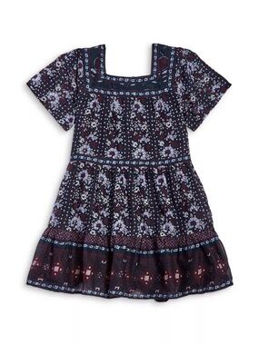 SEA NYC - Girls' Nadine Block Print Ruffle Dress